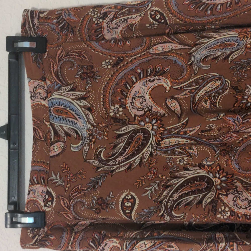 Grace Brown Paisley Midi Skirt - Picture 3 of 7